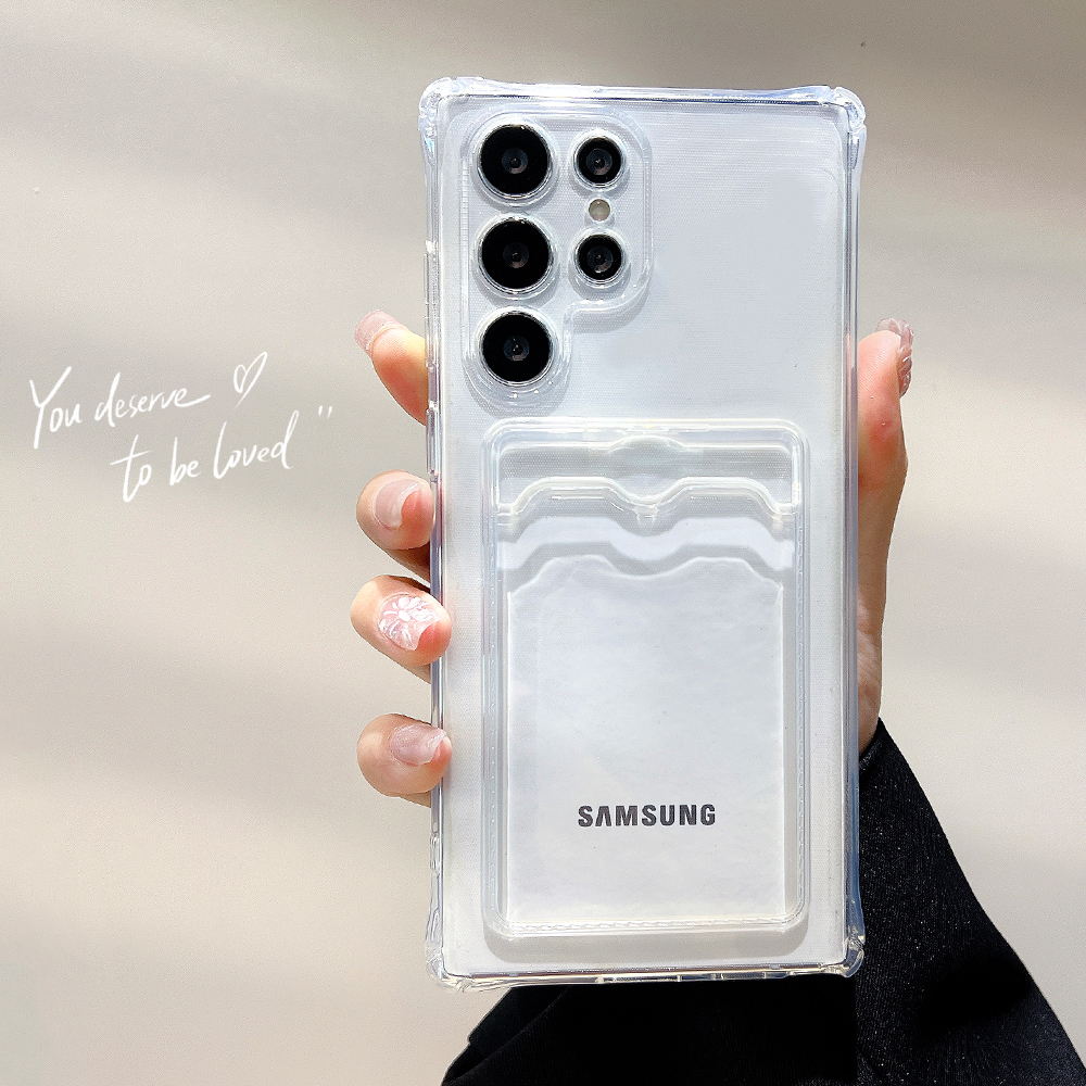 Place Card Holder - Silicone Card Holder Phone Case For