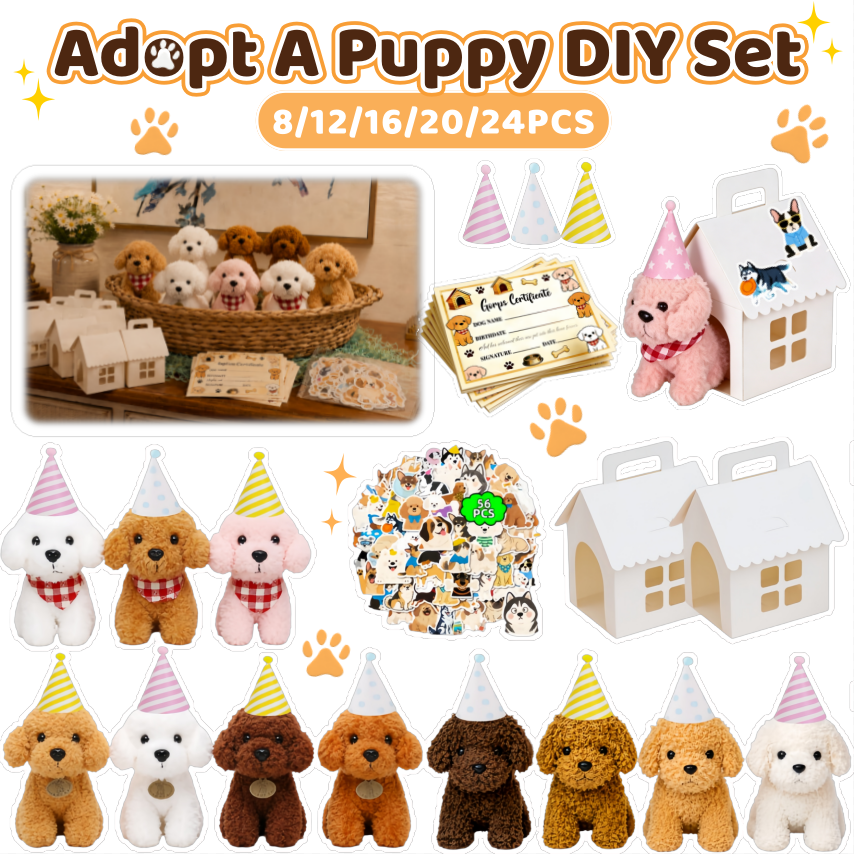 Wedding Yes - 8-24Set Teddy Dogs DIY Adopt A