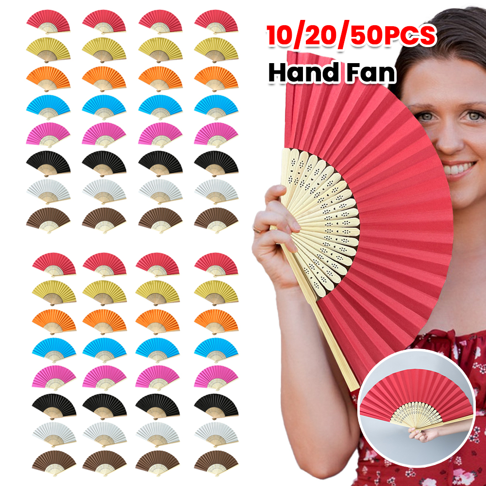 Wedding Supply List - Hand Fan Pocket Folding Fan Solid