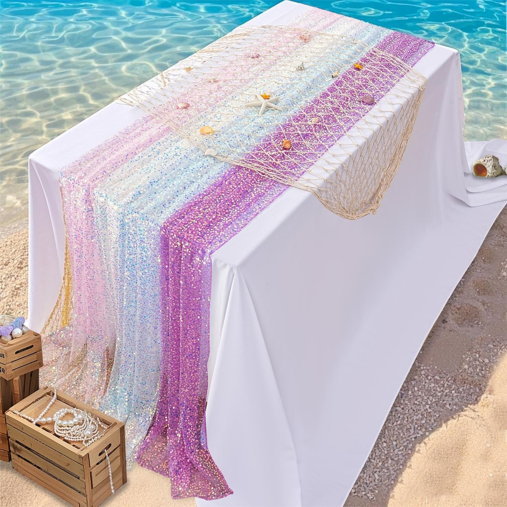Table Runner Sequin - 1 Pack Sequin Table Runner Sparkling