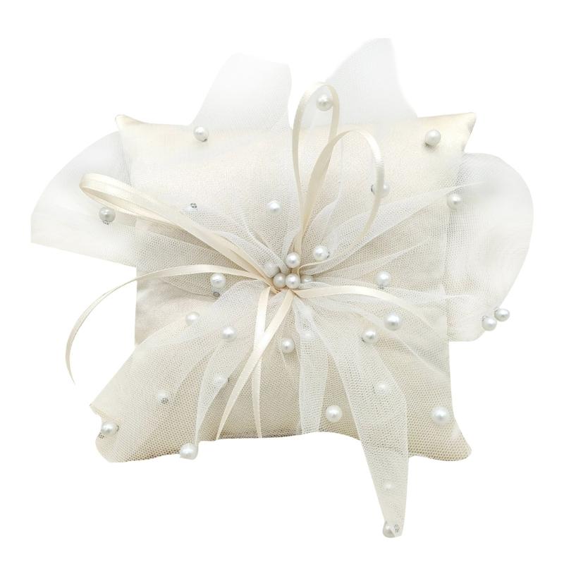31BB Handmade Pearls Cushion W - مراجعة Ring Bearer Pillow وسعره
