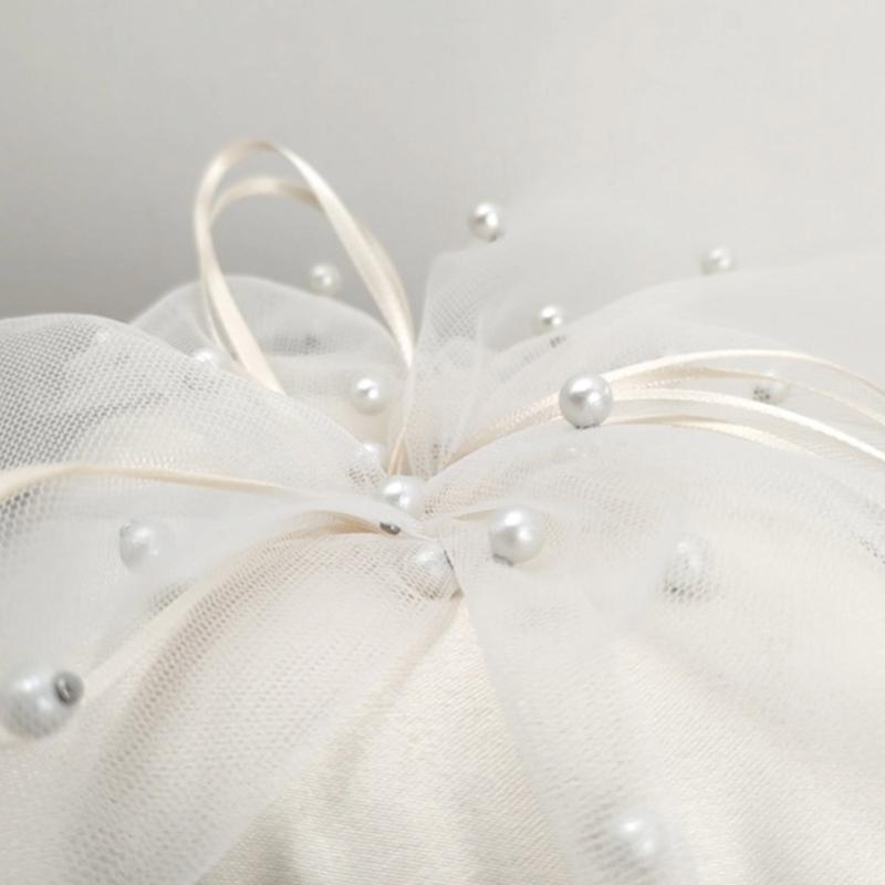 31BB Handmade Pearls Cushion W - مراجعة Ring Bearer Pillow وسعره