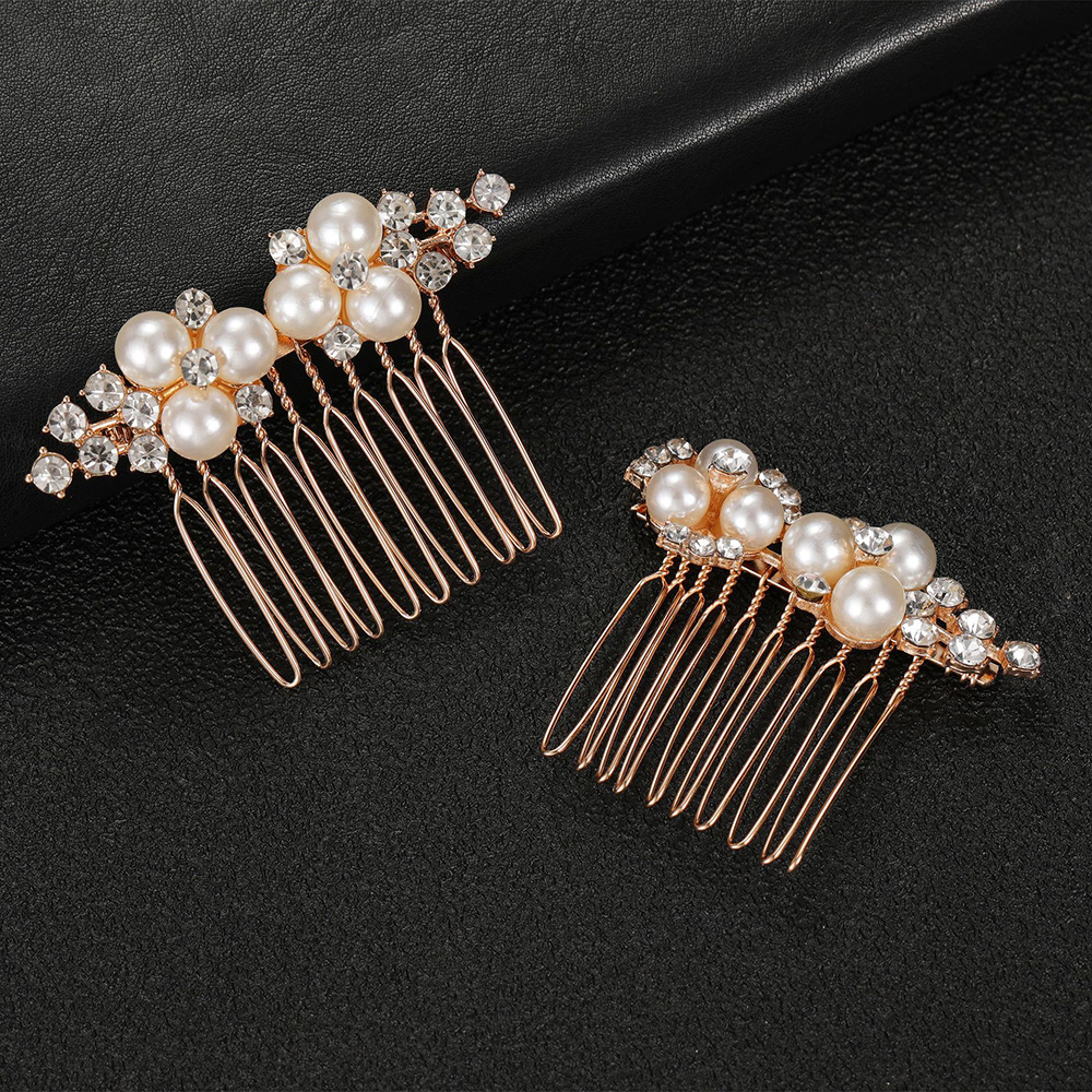 2Pcs Simple Wedding Hair Combs - مراجعة Wedding Supply List وسعره