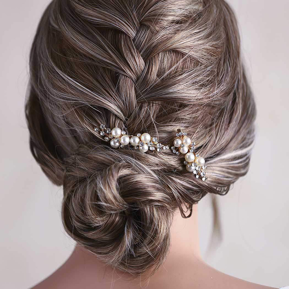 2Pcs Simple Wedding Hair Combs - مراجعة Wedding Supply List وسعره