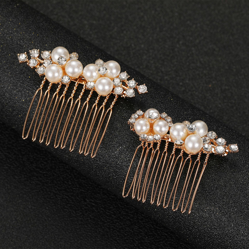 2Pcs Simple Wedding Hair Combs - مراجعة Wedding Supply List وسعره