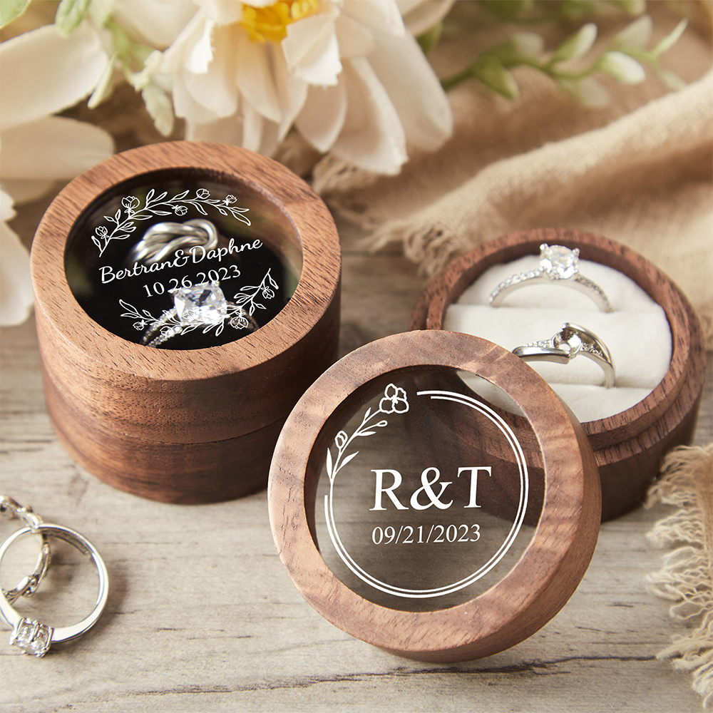 Personalized Wooden Wedding Ri - مراجعة Ring Bearer Pillow وسعره