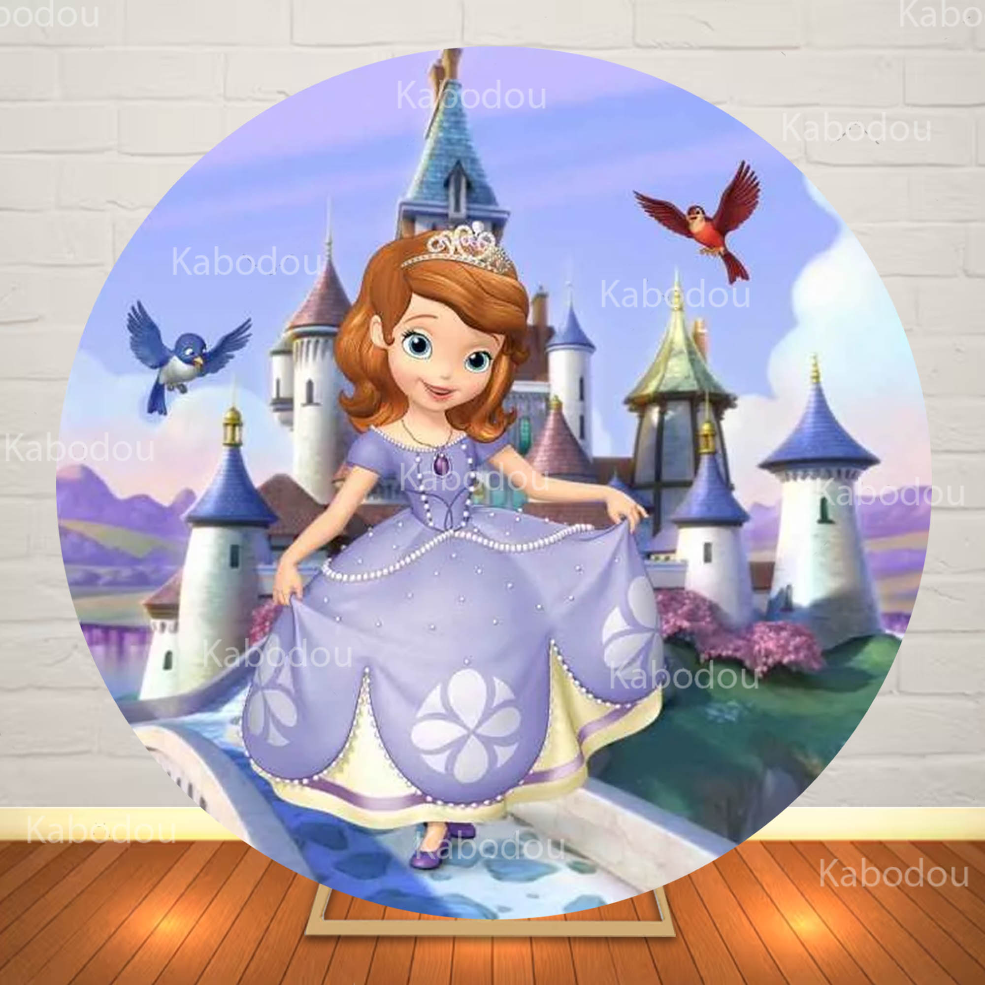 Sofia the First Round Backdrop - مراجعة Photo Booth Prop وسعره