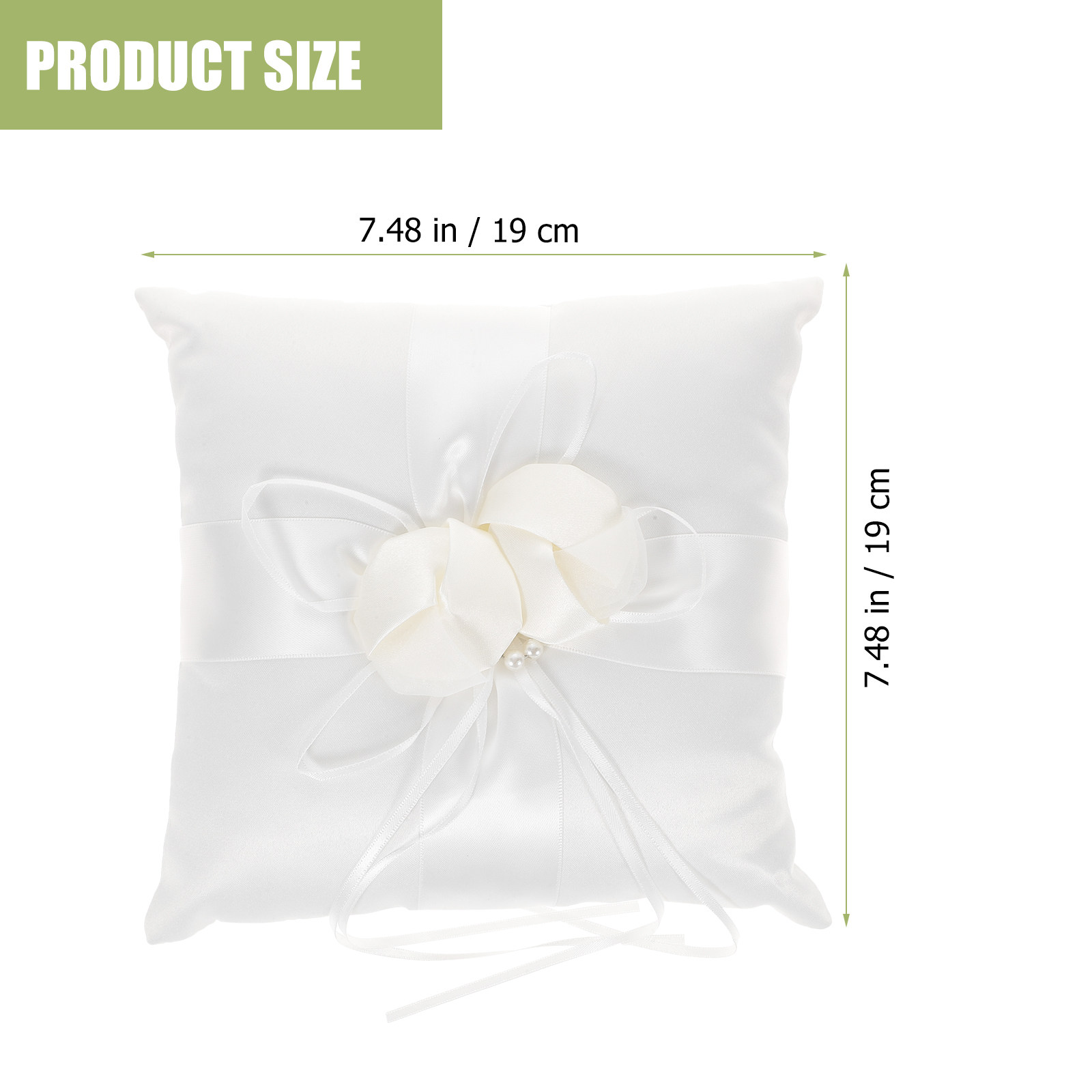 Lovely White Flower Bud Weddin - مراجعة Ring Bearer Pillow وسعره
