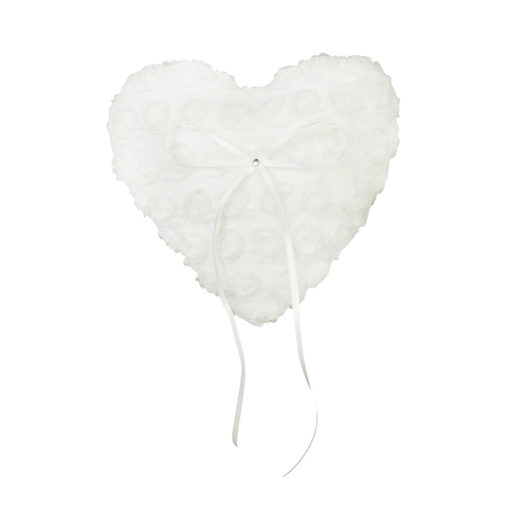 Heart Wedding Ring Pillow 15x1 - مراجعة Ring Bearer Pillow وسعره