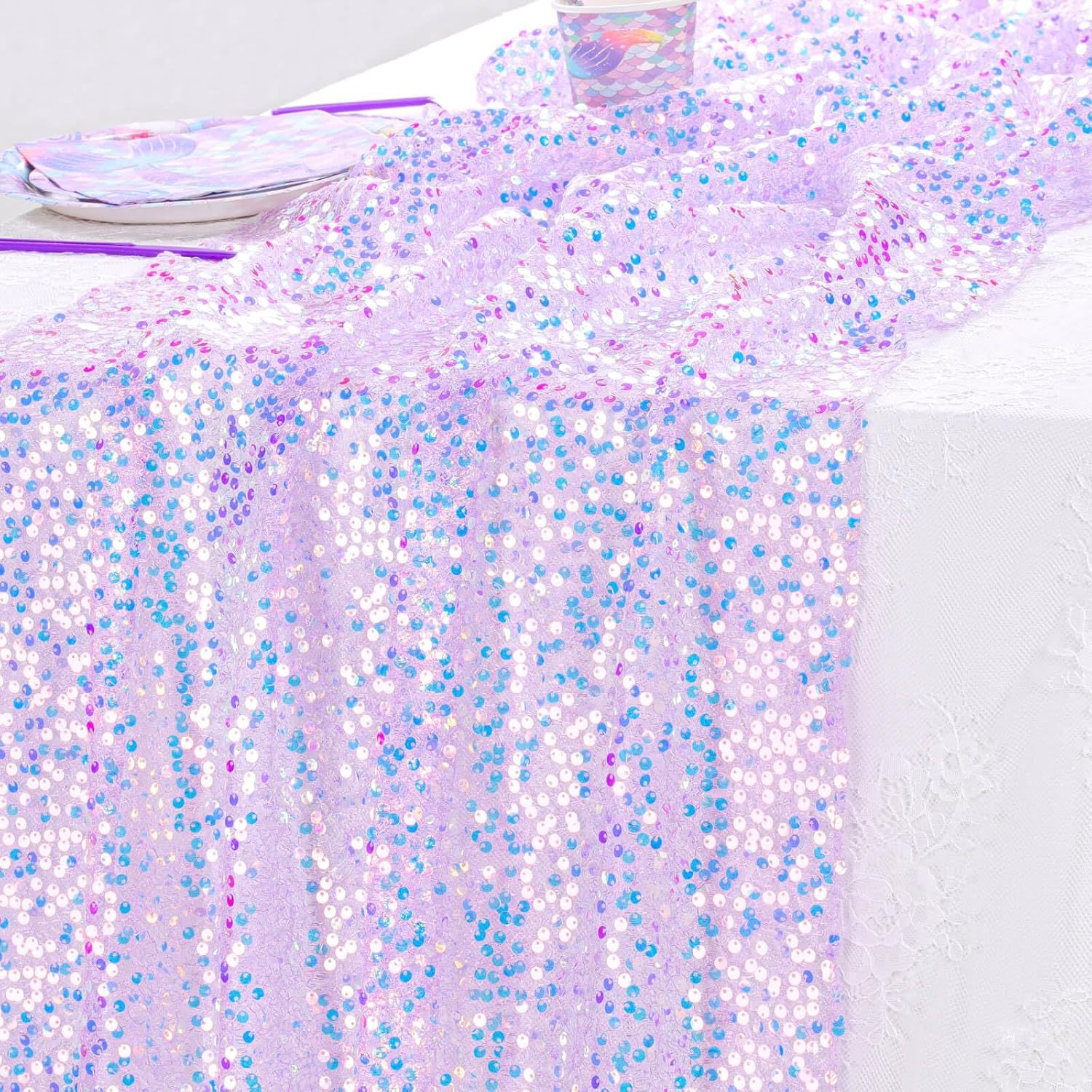 Iridescent Sequin Table Runner - مراجعة Table Runner Sequin وسعره