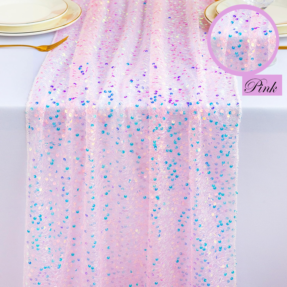 Sequin Iridescent Table Runner - مراجعة Table Runner Sequin وسعره