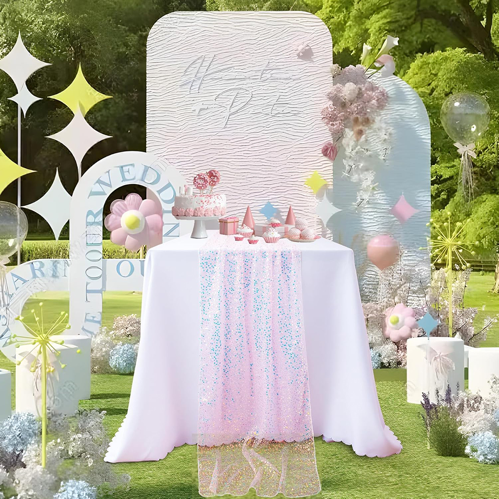 Sequin Iridescent Table Runner - مراجعة Table Runner Sequin وسعره