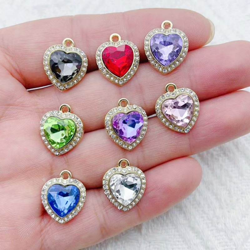 10pcs heart-shaped inlaid colo - مراجعة Wedding Yes وسعره