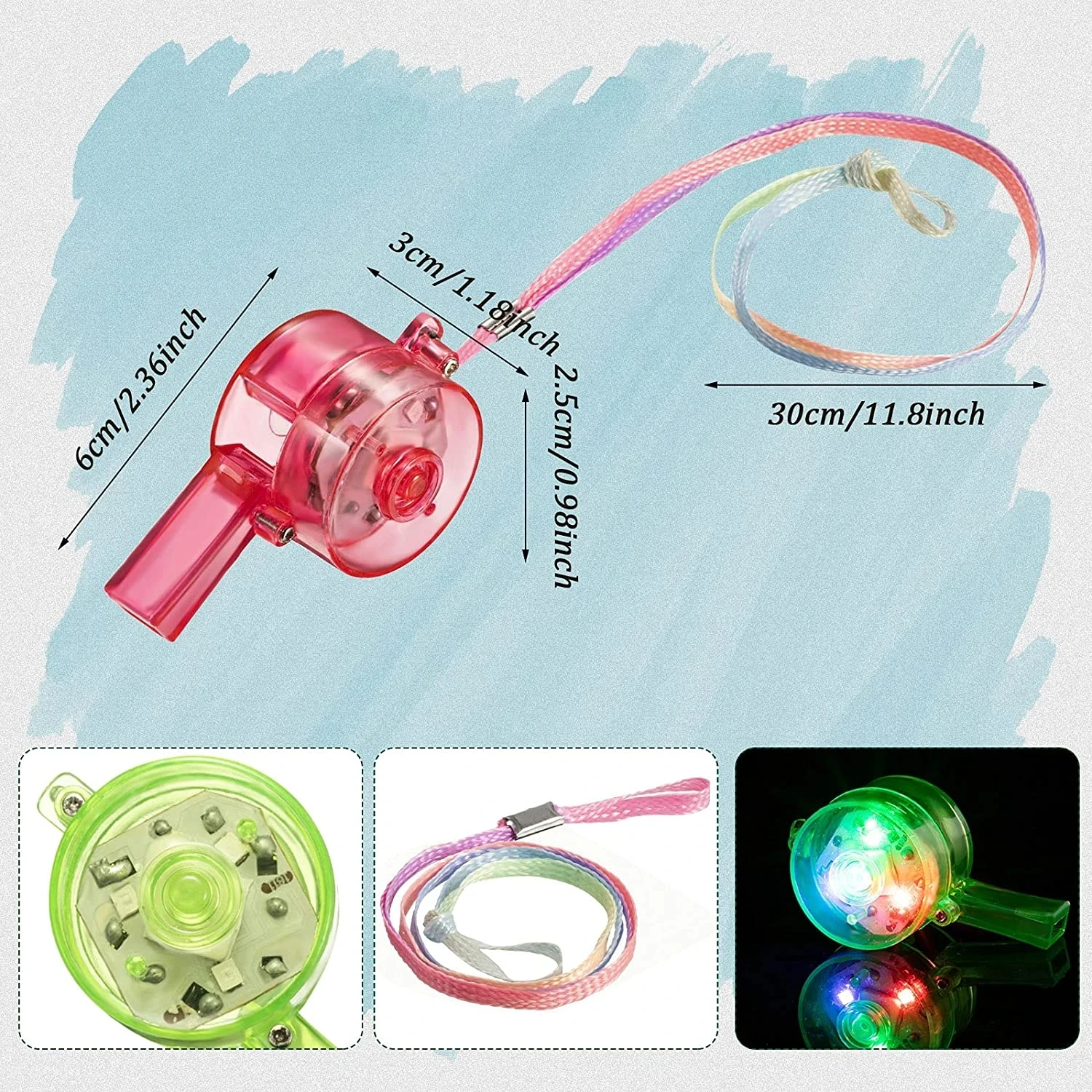 LED Light Up Whistle Glow Whis - مراجعة Wedding Supply Bulk وسعره