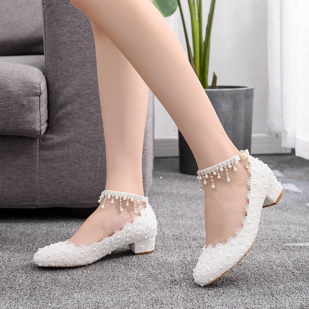 Women's Closed Toe Low Chunky  - مراجعة Wedding Shop وسعره