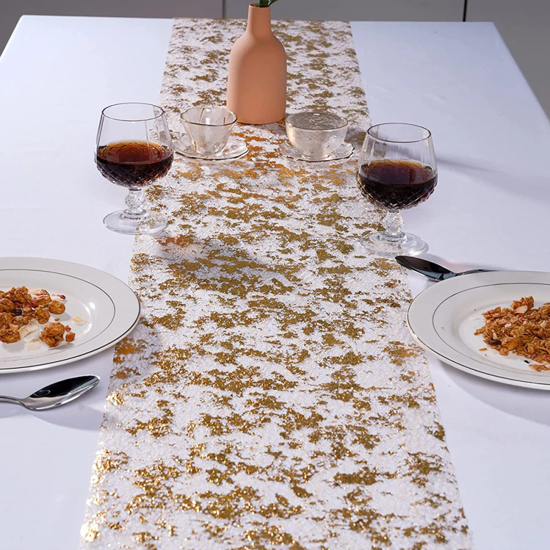 Sparkle Metallic Table Runners - مراجعة Table Runner Sequin وسعره