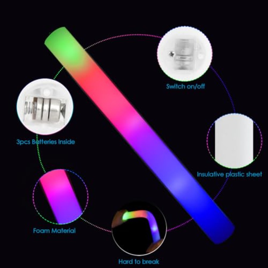 118PCS Foam Glow Sticks Bulk P - مراجعة Wedding Supply Bulk وسعره