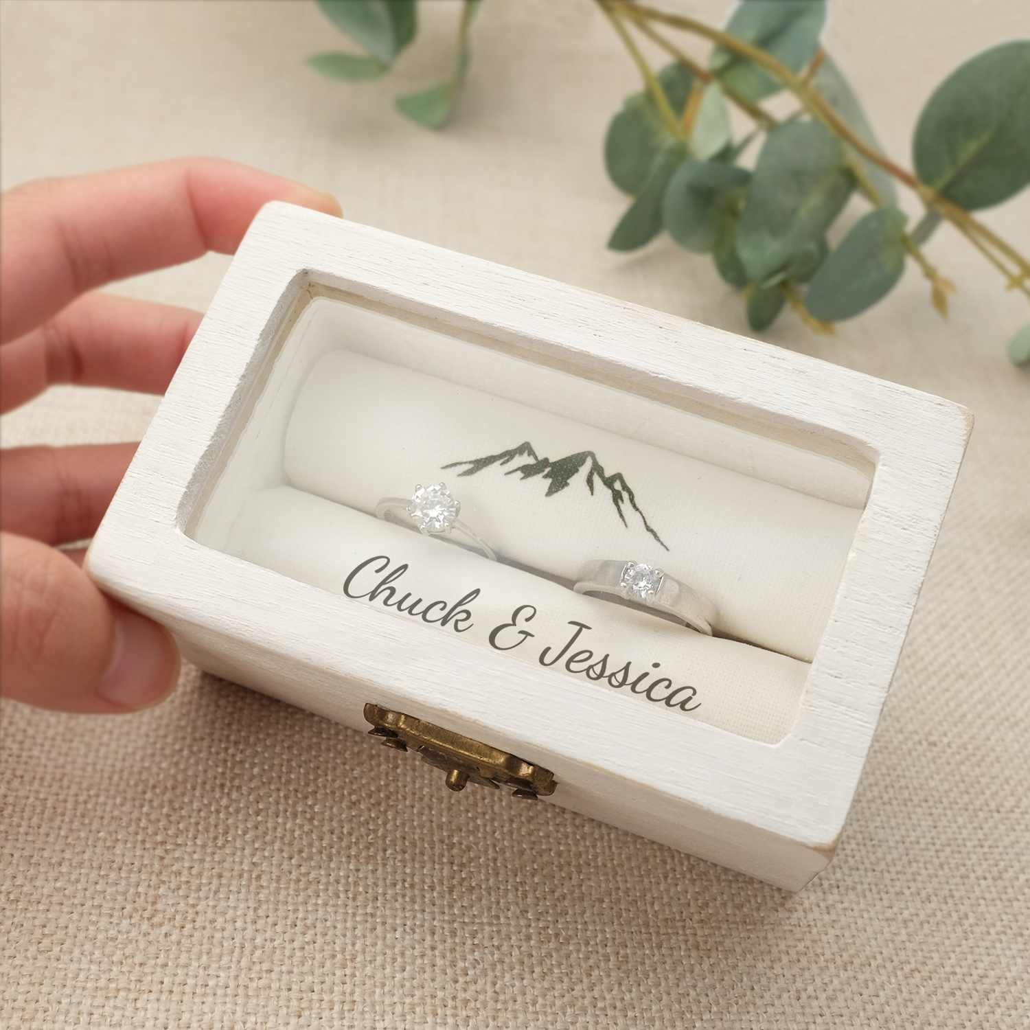 Personalised Wedding Ring Box, - مراجعة Ring Bearer Pillow وسعره