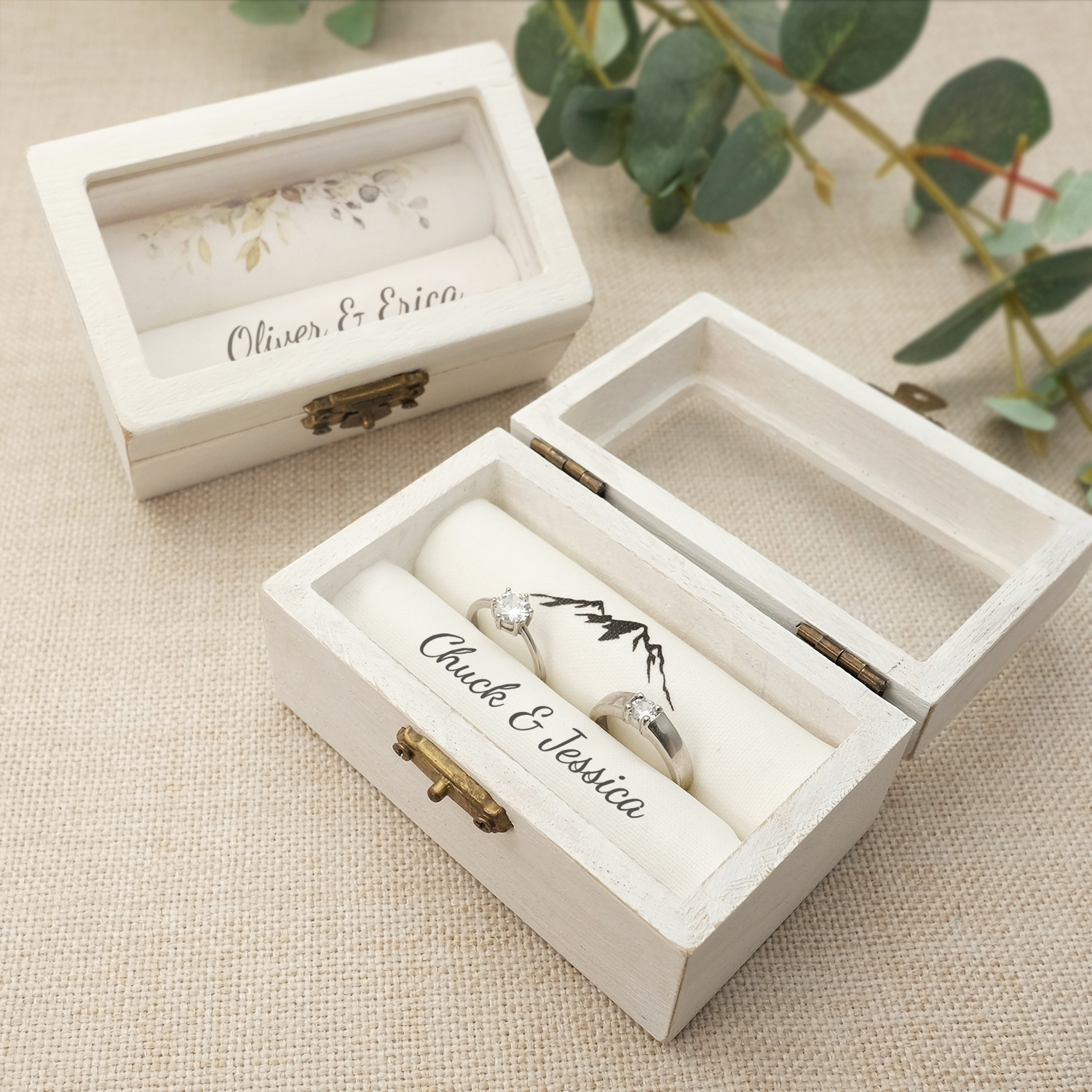 Personalised Wedding Ring Box, - مراجعة Ring Bearer Pillow وسعره