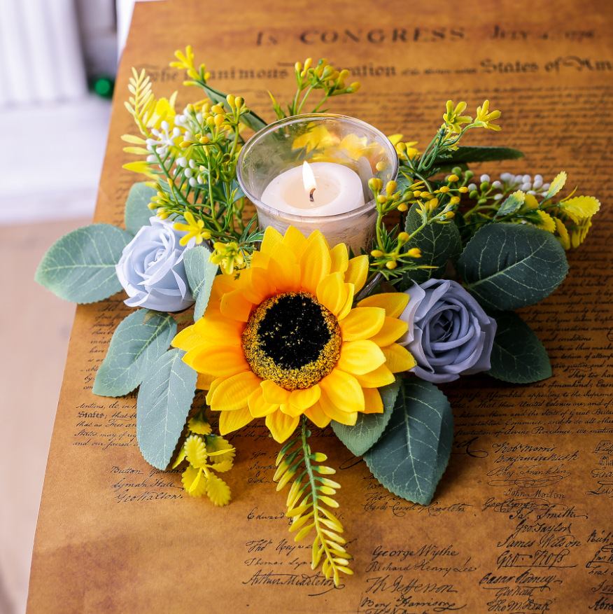 Simulation Sunflower Wreath Ca - مراجعة Unity Candle Set وسعره