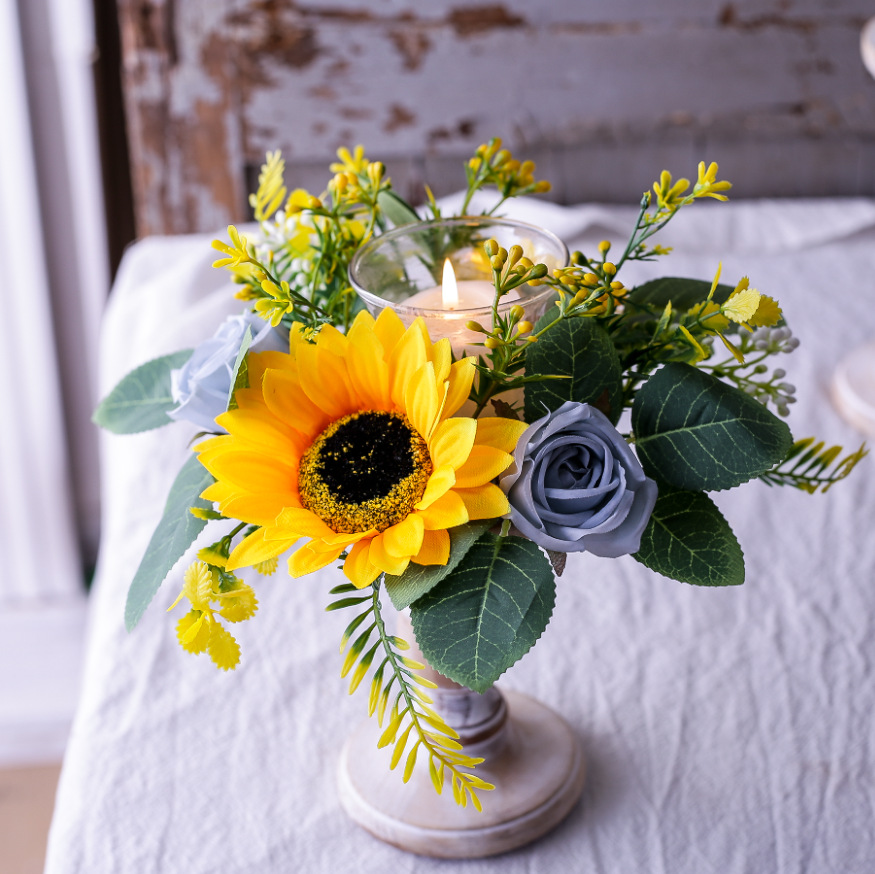 Simulation Sunflower Wreath Ca - مراجعة Unity Candle Set وسعره