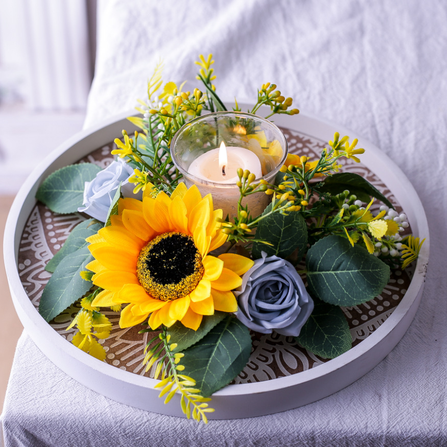 Simulation Sunflower Wreath Ca - مراجعة Unity Candle Set وسعره
