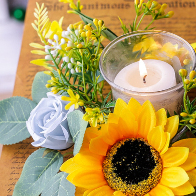 Simulation Sunflower Wreath Ca - مراجعة Unity Candle Set وسعره
