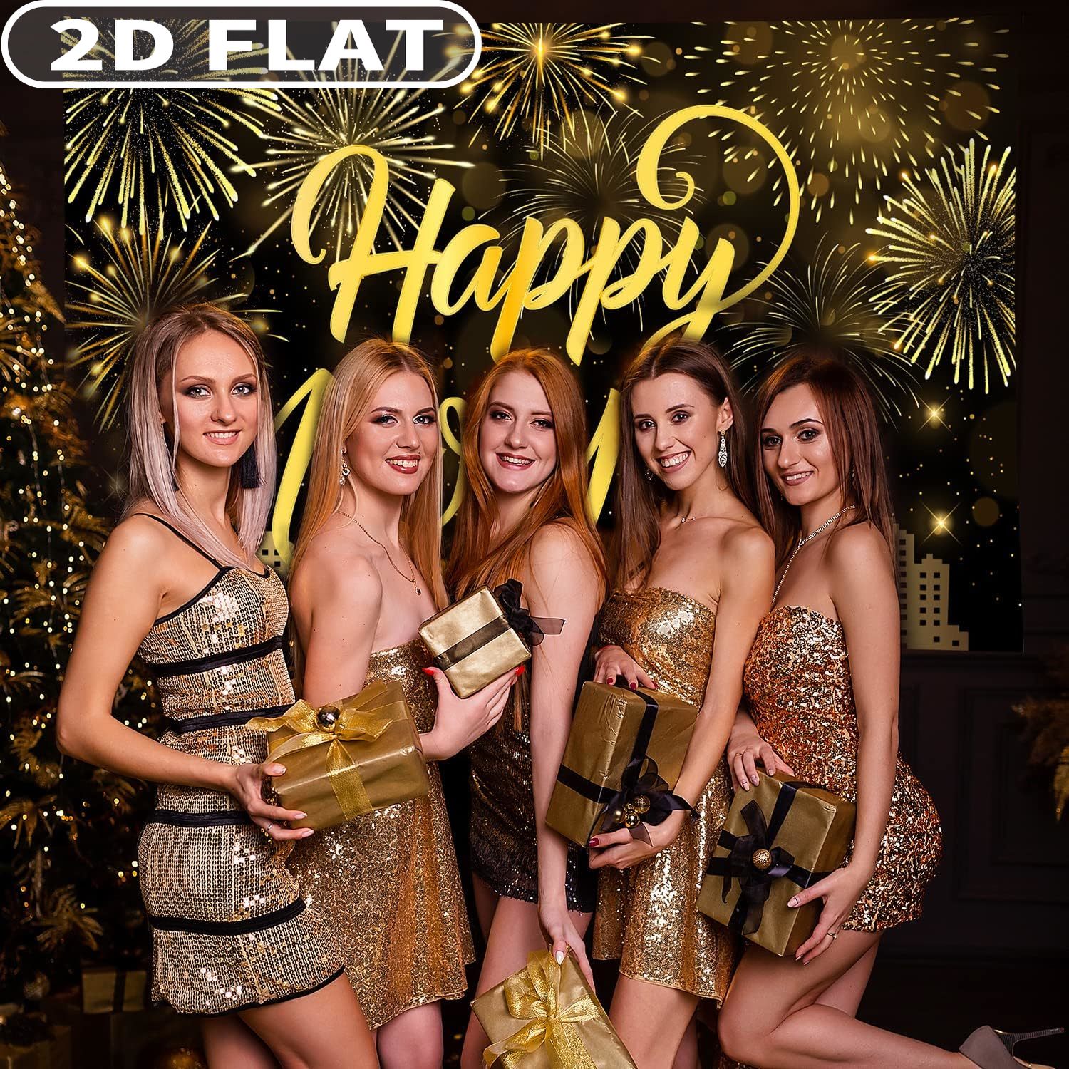 1pc Happy New Year Party Photo - مراجعة Photo Booth Prop وسعره