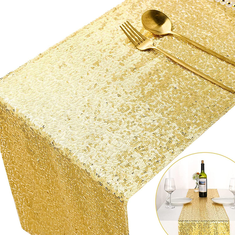 Golden Sequin Table Runner for - مراجعة Table Runner Sequin وسعره