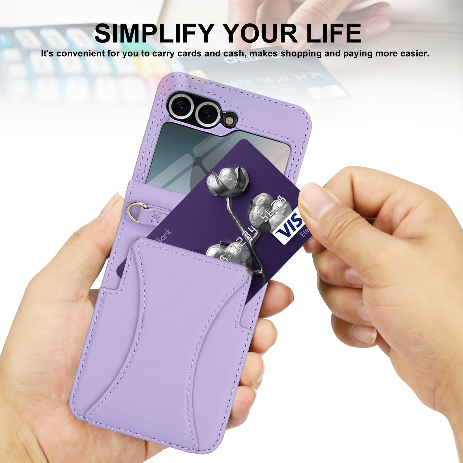 Leather Case For Samsung Galax - مراجعة Place Card Holder وسعره