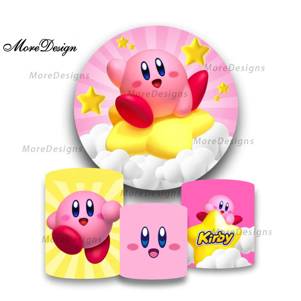 Cartoon Star Kirby Round Backd - مراجعة Photo Booth Prop وسعره