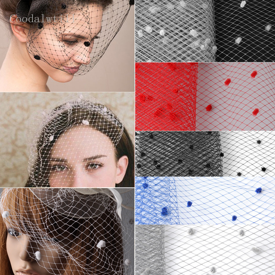 2Meters Dot Birdcage Veil Fabr - مراجعة Wedding Supply List وسعره