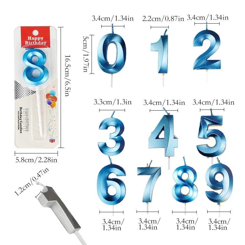 Blue Number Cake Candles 0 1 2 - مراجعة Unity Candle Set وسعره