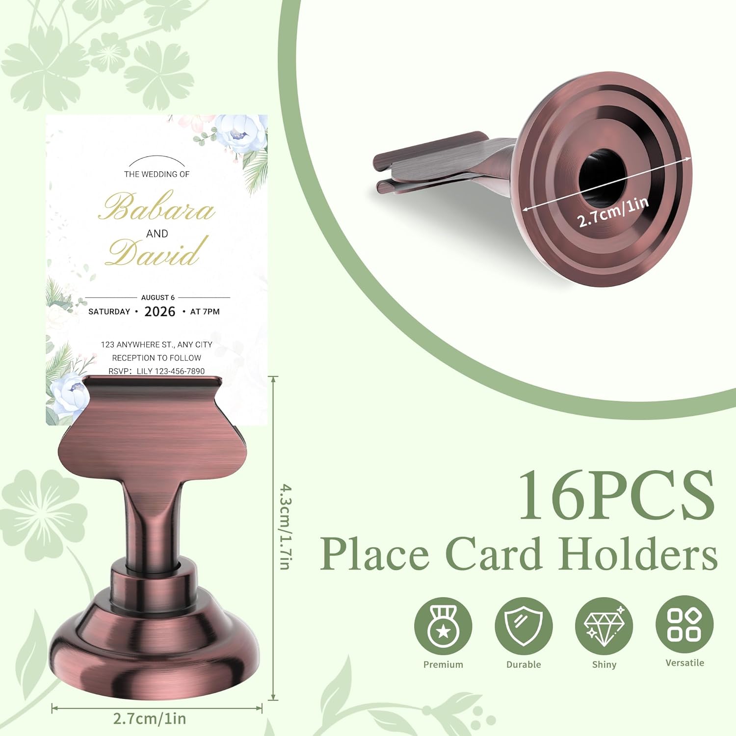 16PK Table Number & Place Card - مراجعة Place Card Holder وسعره