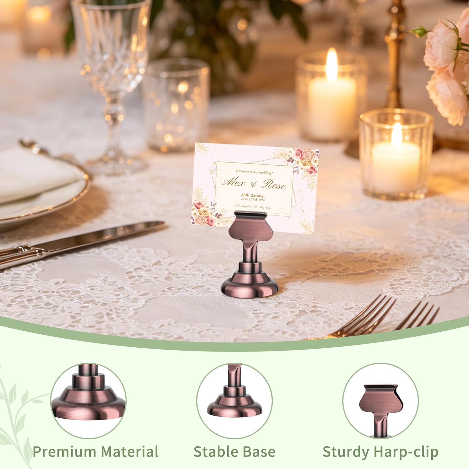 16PK Table Number & Place Card - مراجعة Place Card Holder وسعره