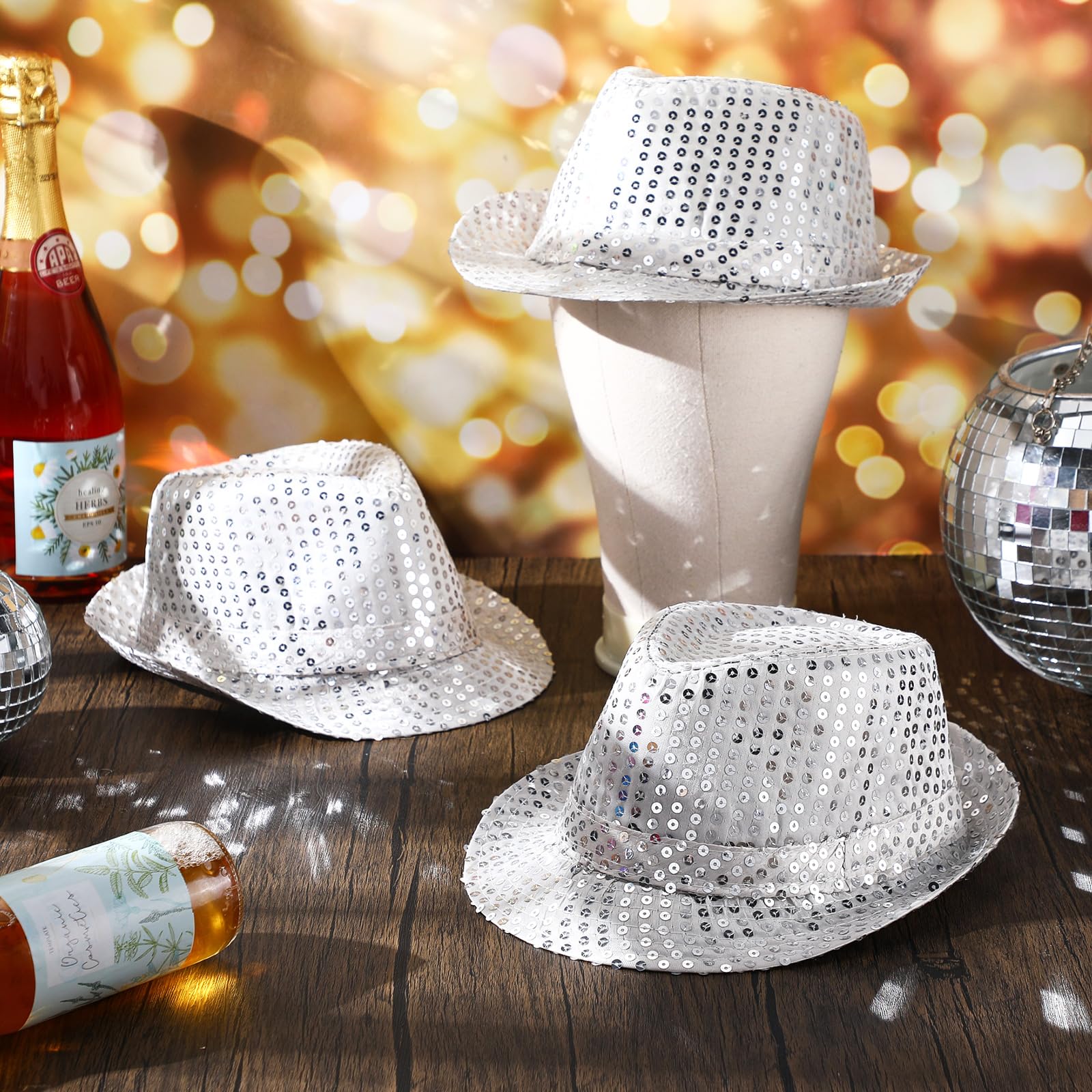 12-36Pcs Sequin Hats Bulk Glit - مراجعة Wedding Supply Bulk وسعره