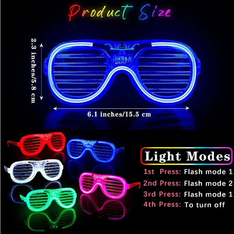 10-30Pcs Light Up LED Glasses  - مراجعة Wedding Supply Bulk وسعره