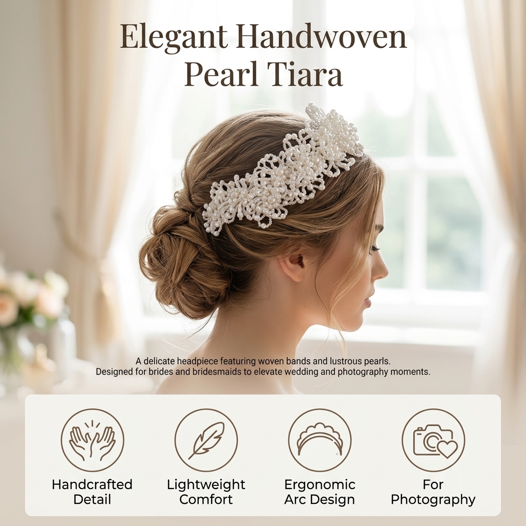 Pearl Crown Headpiece For Wedd - مراجعة Wedding Shop وسعره