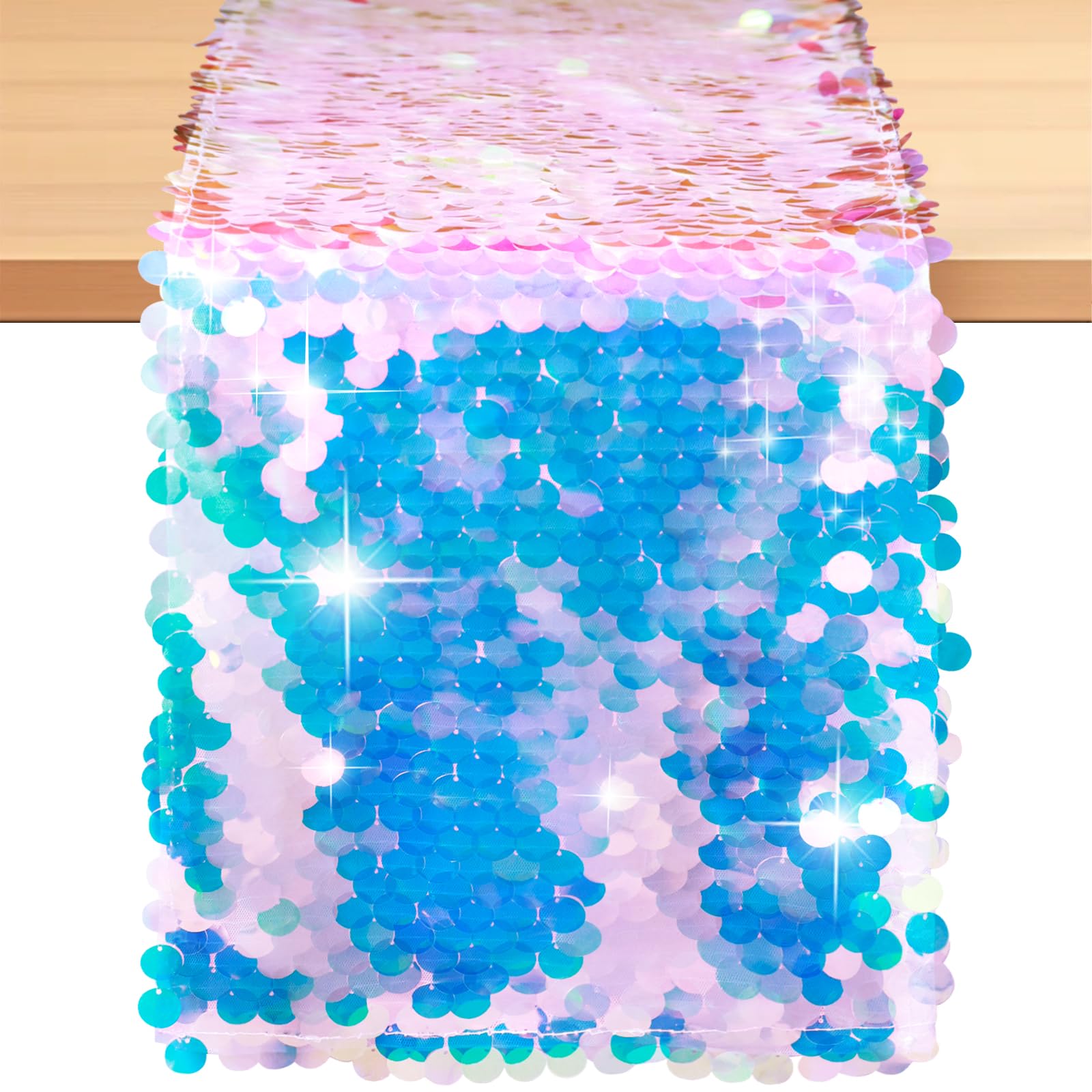 Mermaid Party Table Runner Mer - مراجعة Table Runner Sequin وسعره