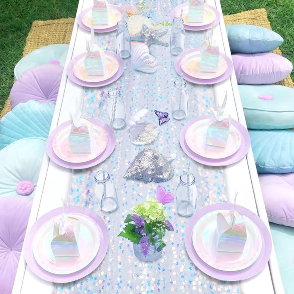 Glitter Iridescent Sequin Tabl - مراجعة Table Runner Sequin وسعره
