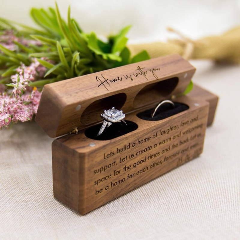 ZB91 Fashion Wood Ring Box for - مراجعة Ring Bearer Pillow وسعره