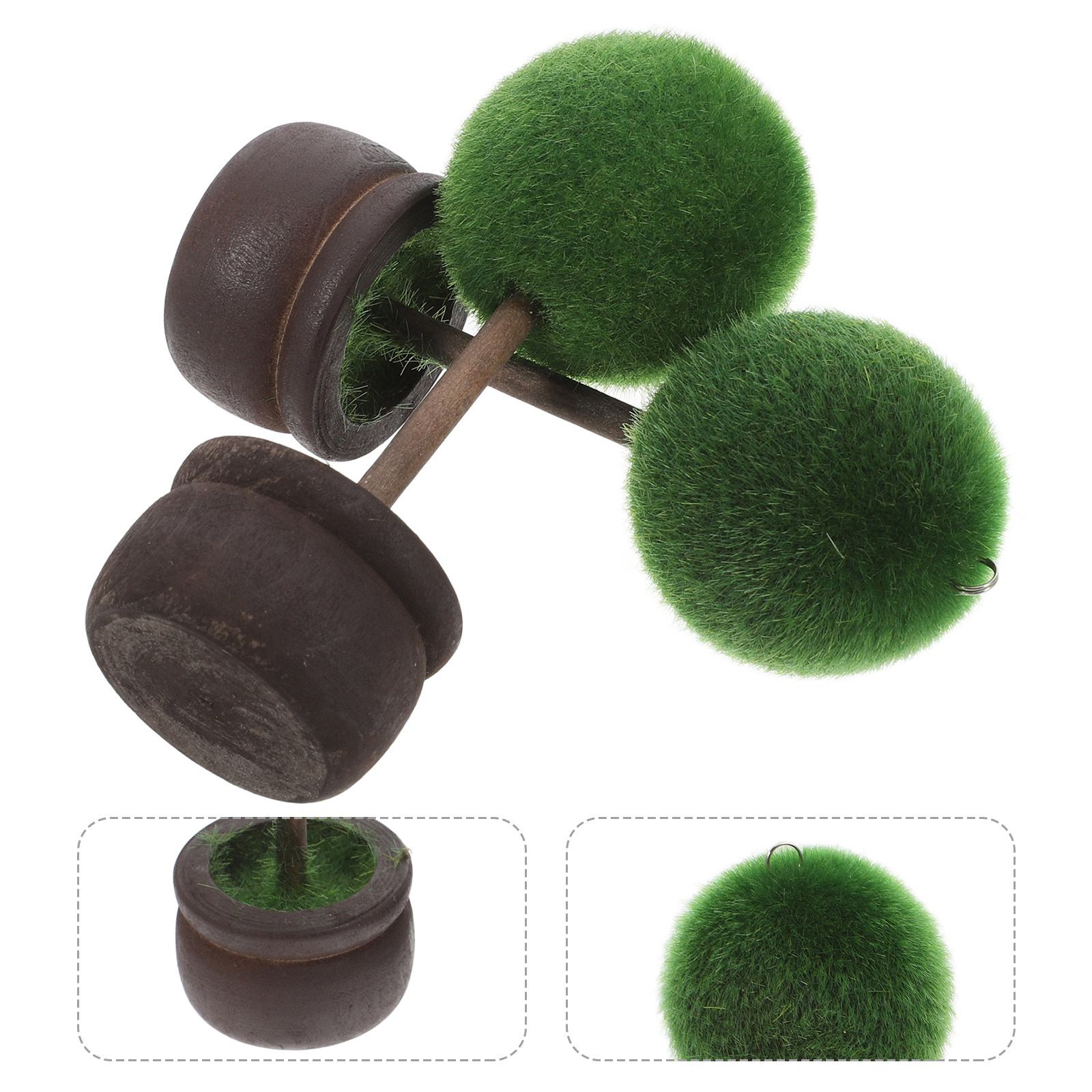 2Pcs Faux Potted Green Plant B - مراجعة Place Card Holder وسعره