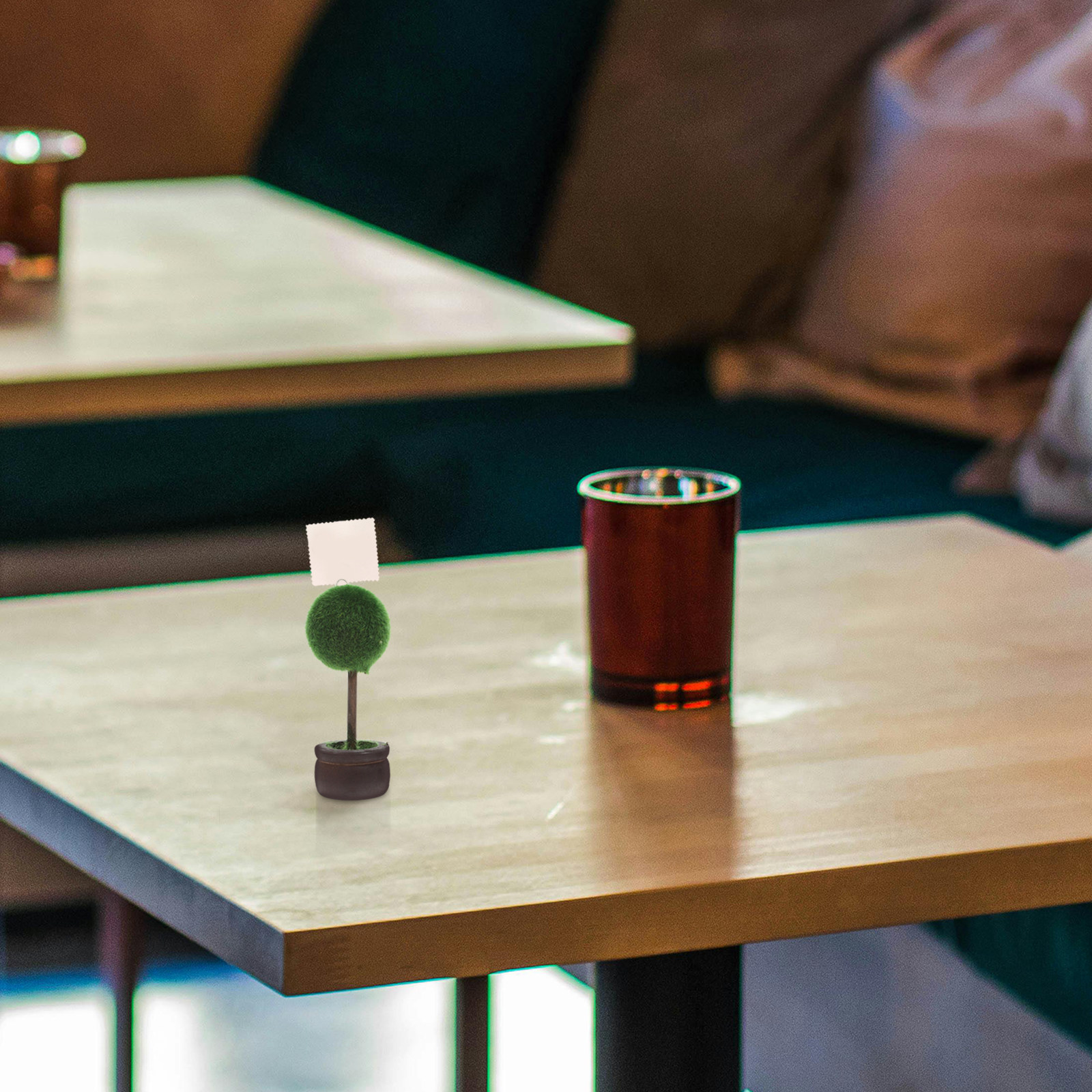 2Pcs Faux Potted Green Plant B - مراجعة Place Card Holder وسعره