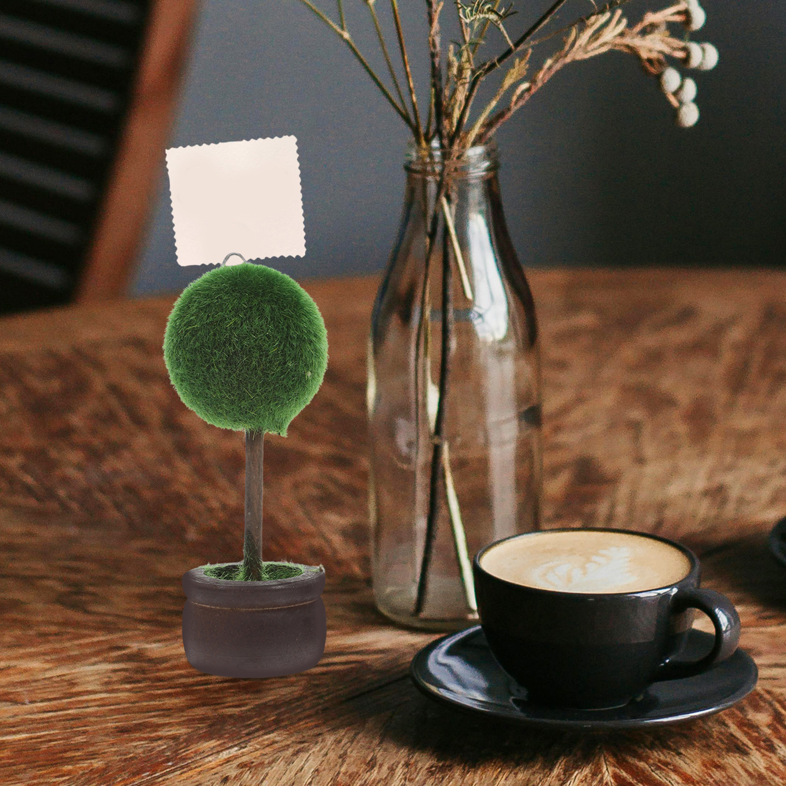 2Pcs Faux Potted Green Plant B - مراجعة Place Card Holder وسعره