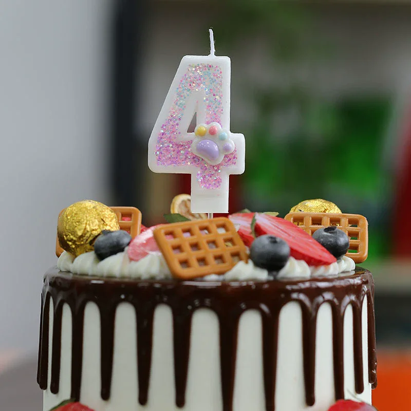 Creative Cute Cat Paw Cake Num - مراجعة Unity Candle Set وسعره