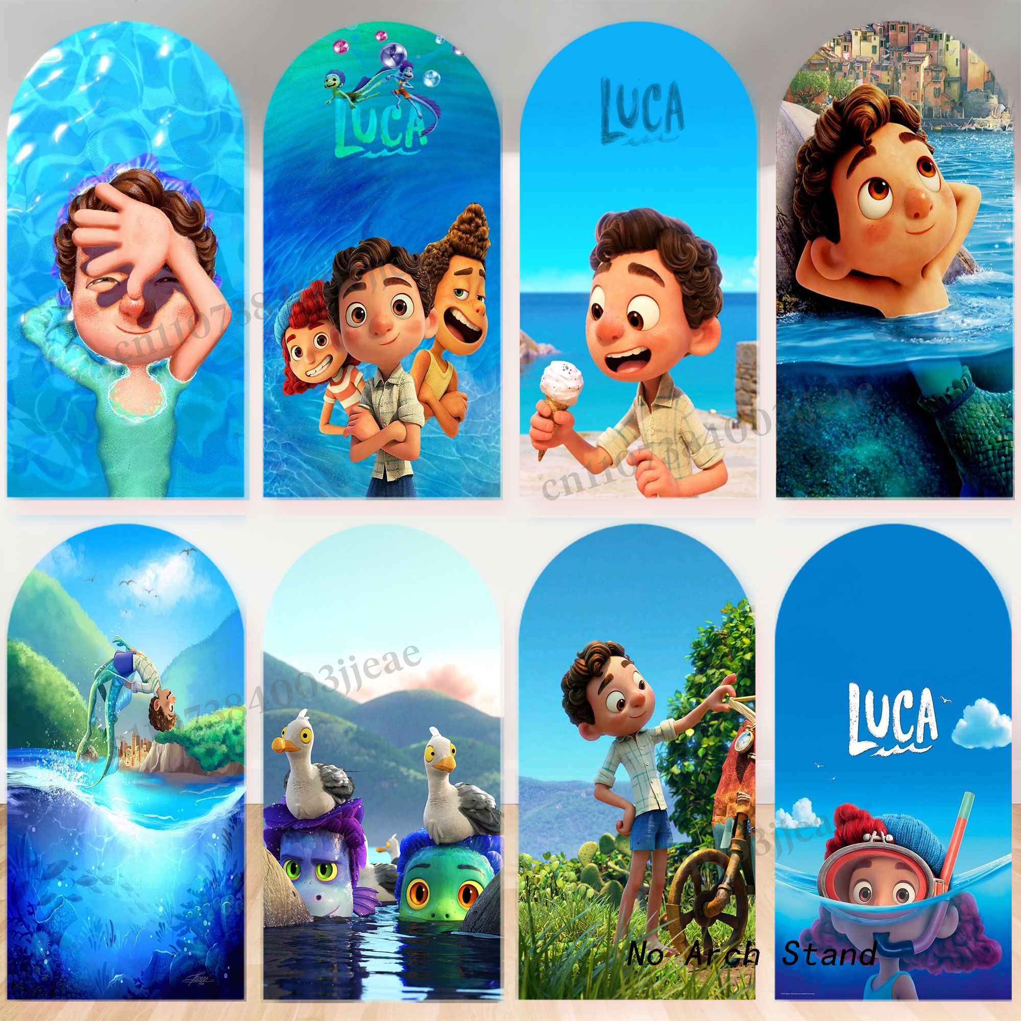 Cartoon Luca Theme Arch Backdr - مراجعة Photo Booth Prop وسعره