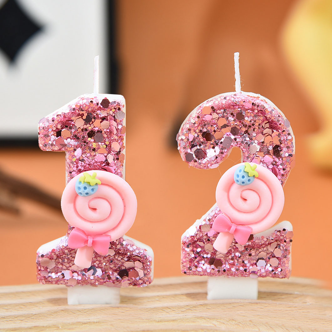 1pc Large 0-9 Numbers Pink Lol - مراجعة Unity Candle Set وسعره