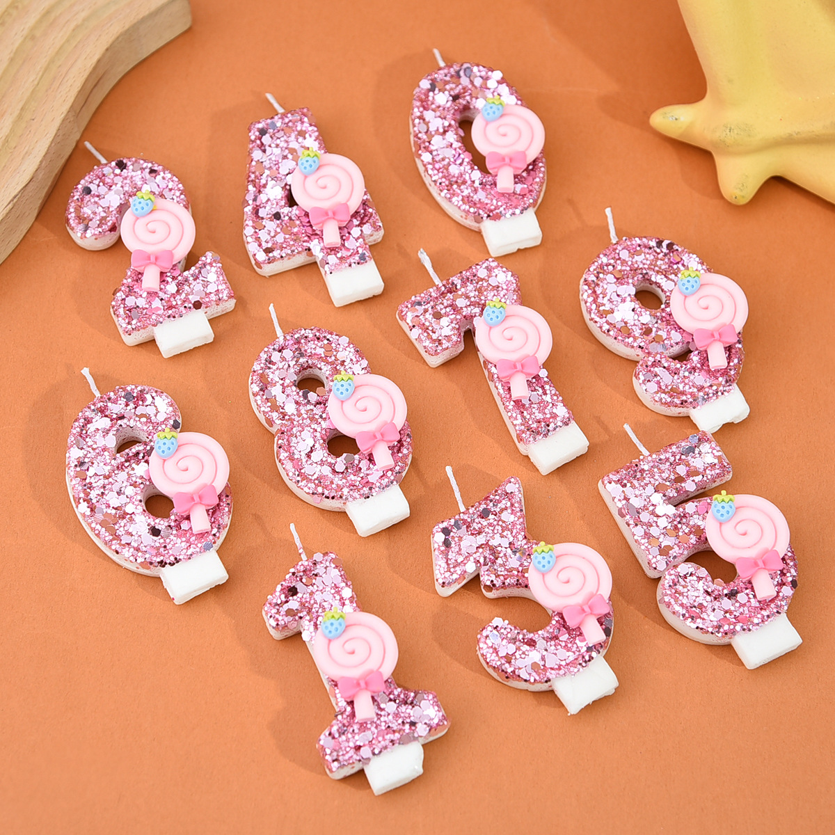 1pc Large 0-9 Numbers Pink Lol - مراجعة Unity Candle Set وسعره