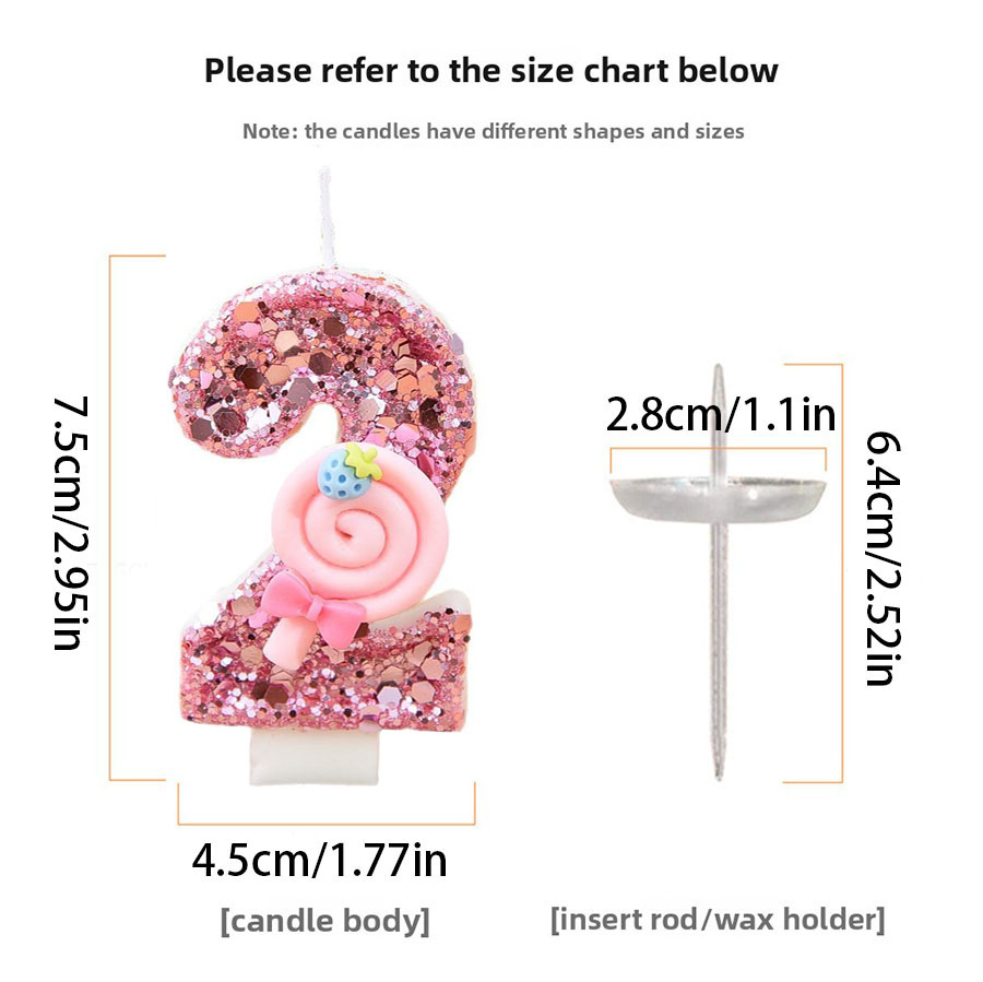 1pc Large 0-9 Numbers Pink Lol - مراجعة Unity Candle Set وسعره