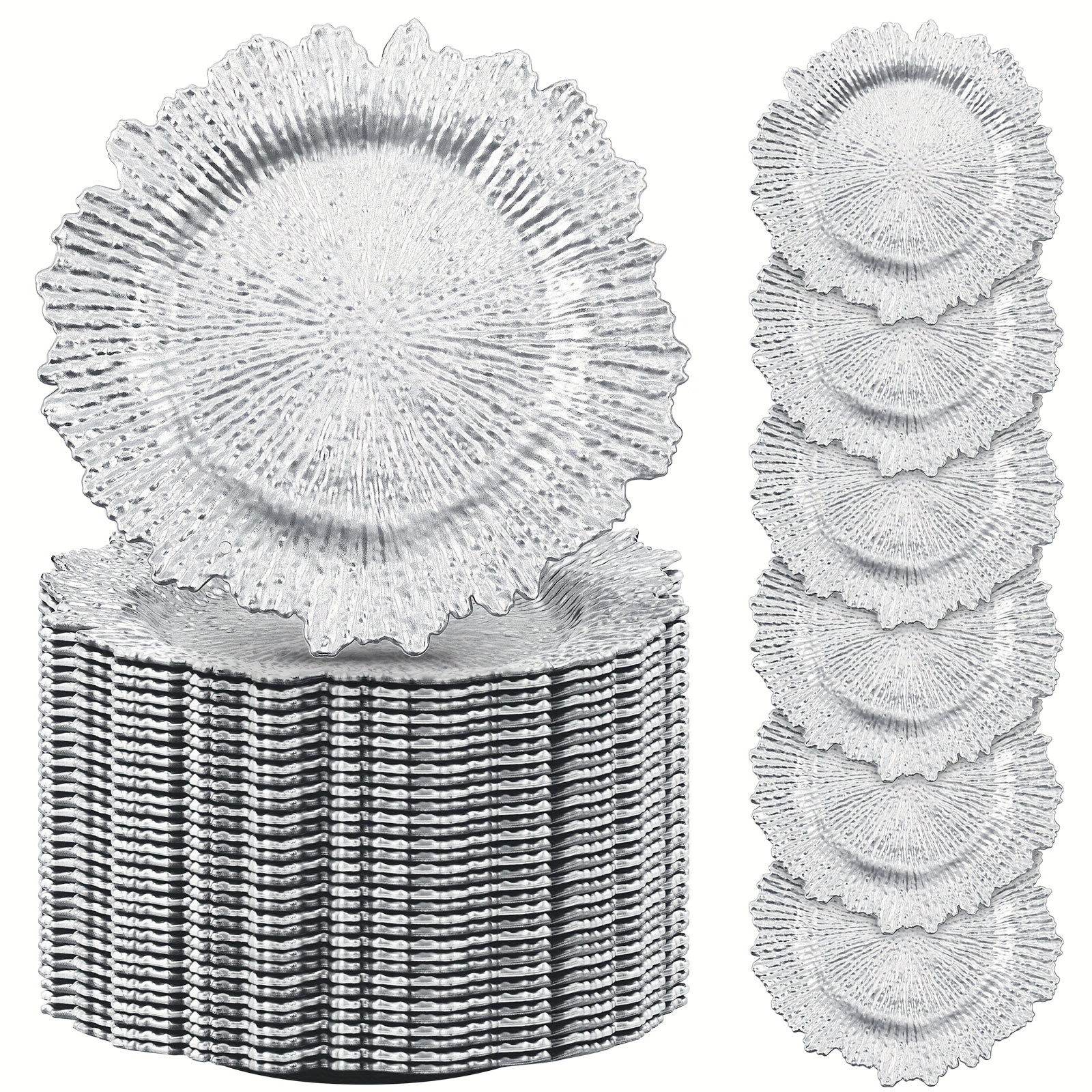 100pcs Reef Charger Plates Bul - مراجعة Wedding Supply Bulk وسعره